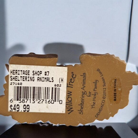 Willow Tree Sheltering Animals for The Holy Family, two sheep one donkey - Picture 10 of 15